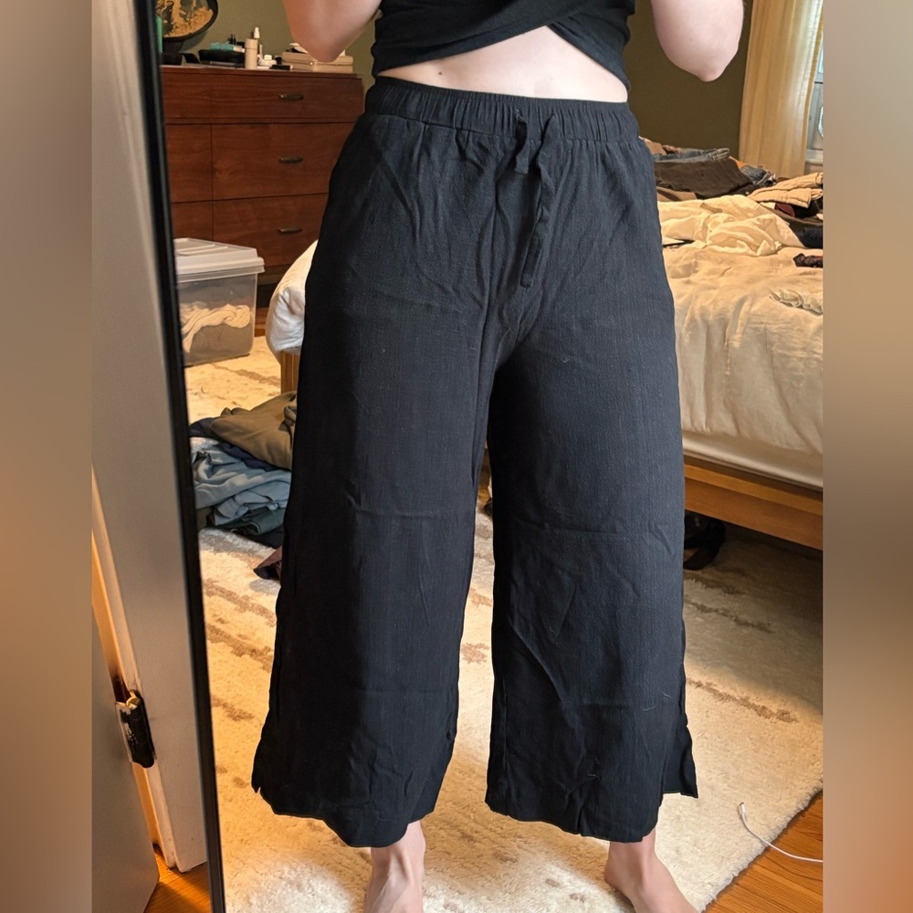 Rachel Pally Black Linen Trousers